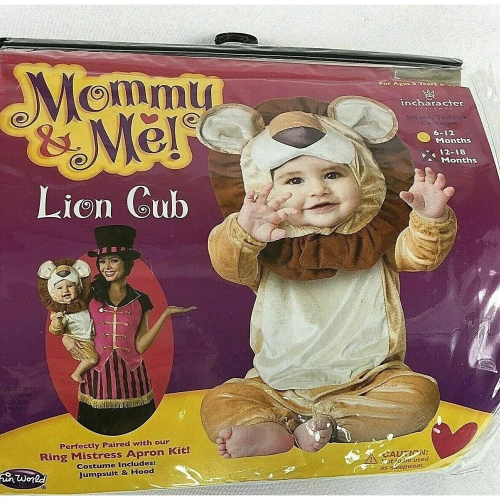 Mommy And Me Ring Mistress And Lion Cub Costumes Outfits Set Infant 12-18 Months